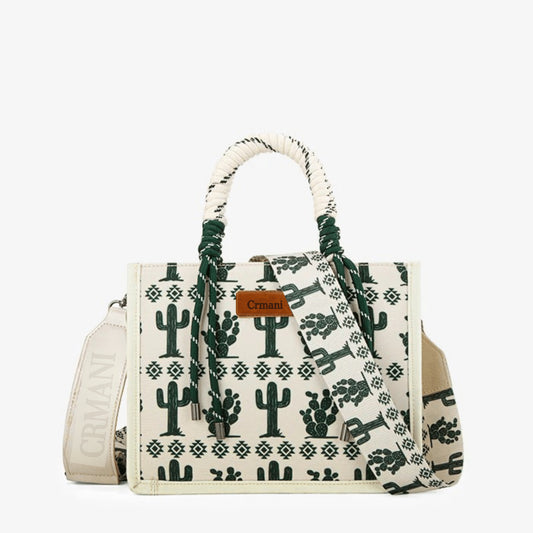 "Crmani Voyager Rope Tote– A Canvas of Journeys - Crmani Tote Bag-Handbag"