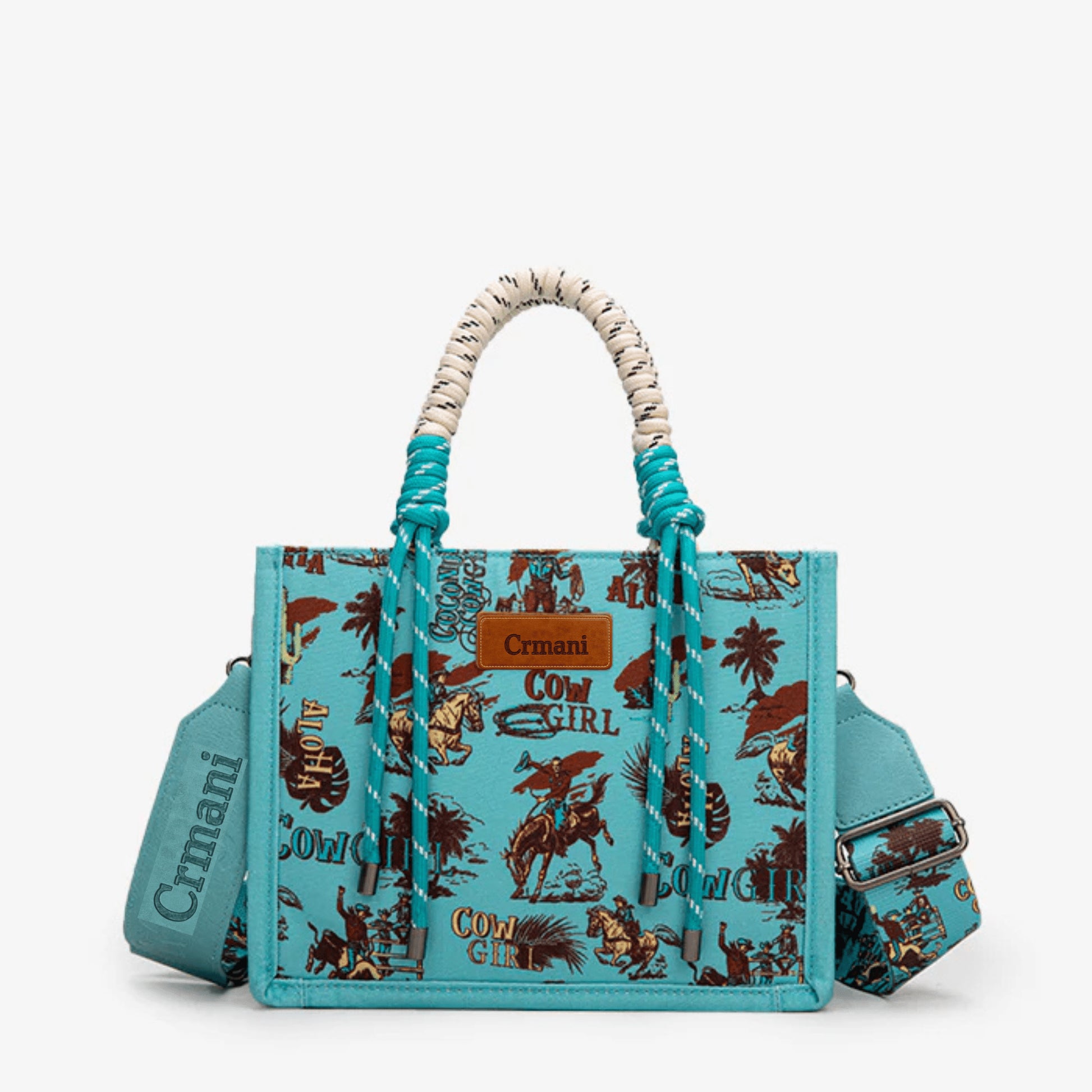 "Crmani Voyager Rope Tote– A Canvas of Journeys - Crmani Tote Bag-Handbag"