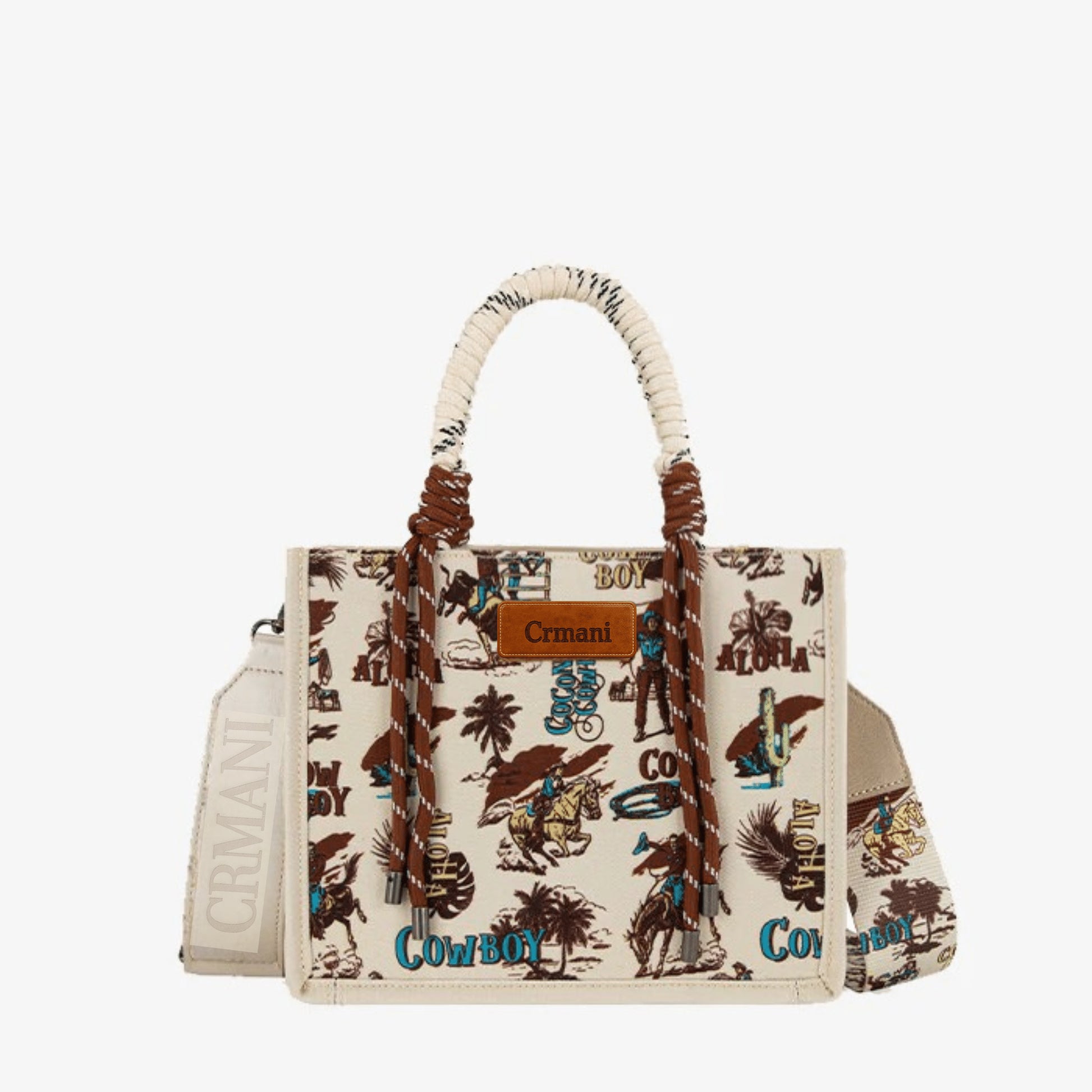 "Crmani Voyager Rope Tote– A Canvas of Journeys - Crmani Tote Bag-Handbag"