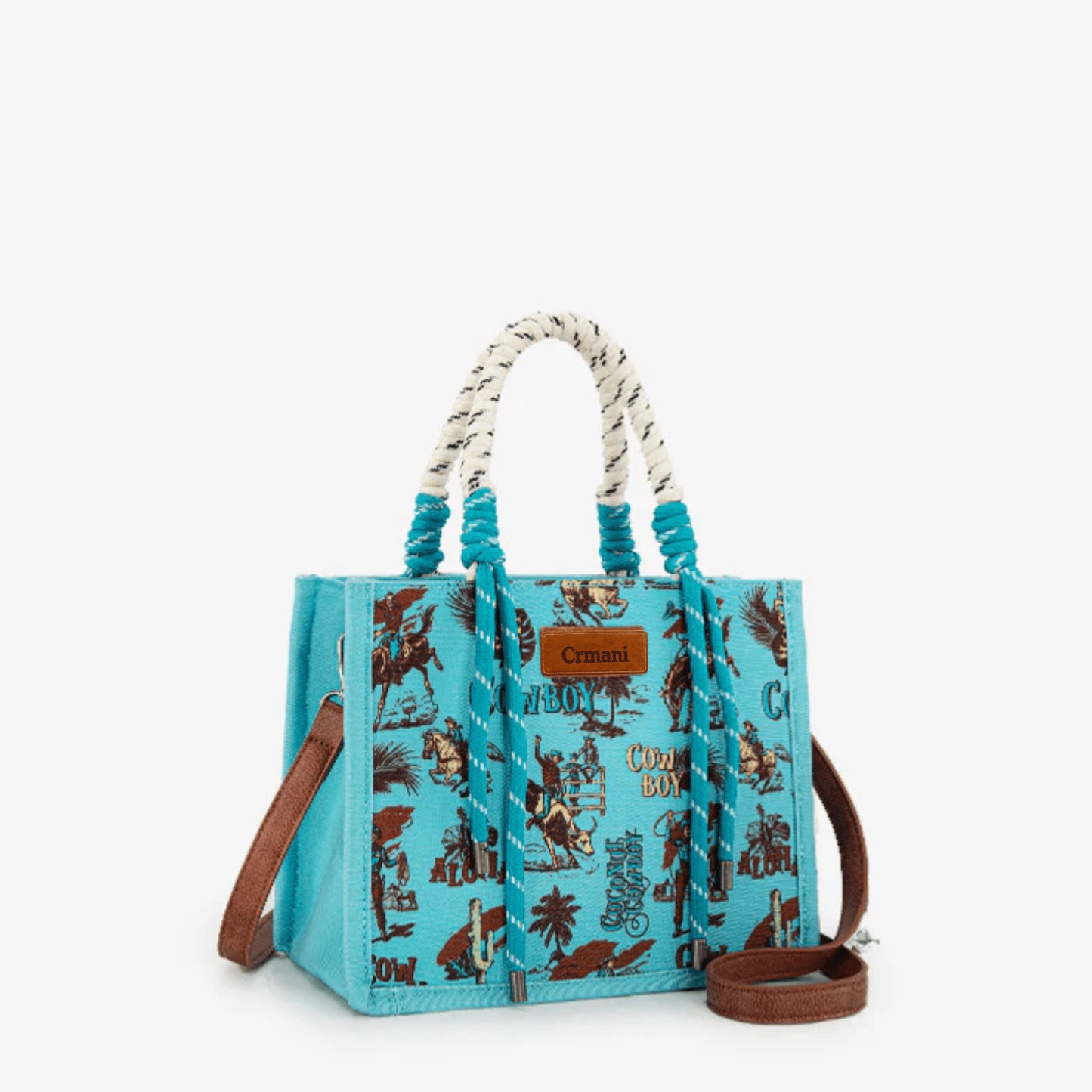 "Crmani Voyager Rope Tote– A Canvas of Journeys - Crmani Tote Bag-Handbag"