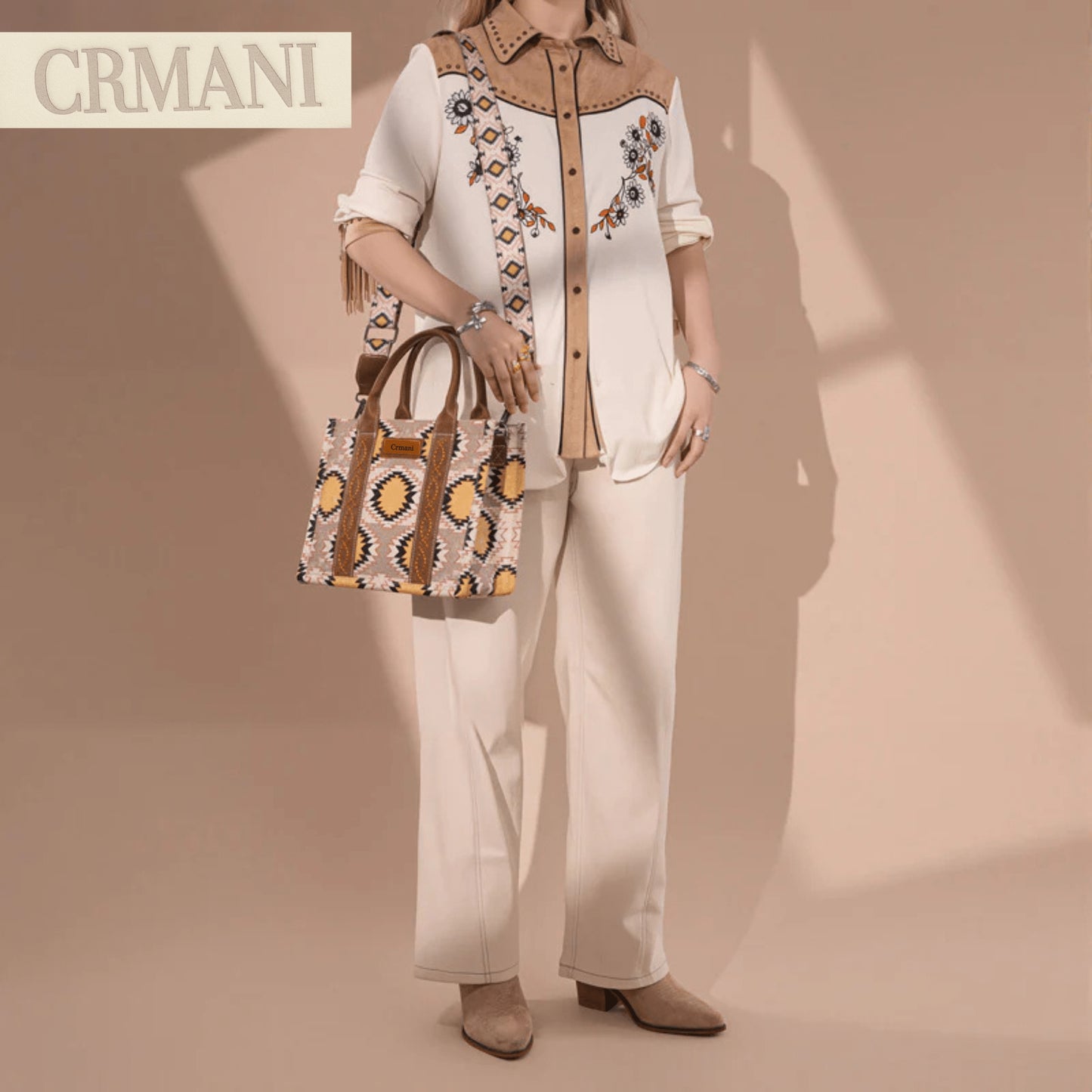 "Crmani Nomad Elegance Tote – The Art of Color - Crmani"