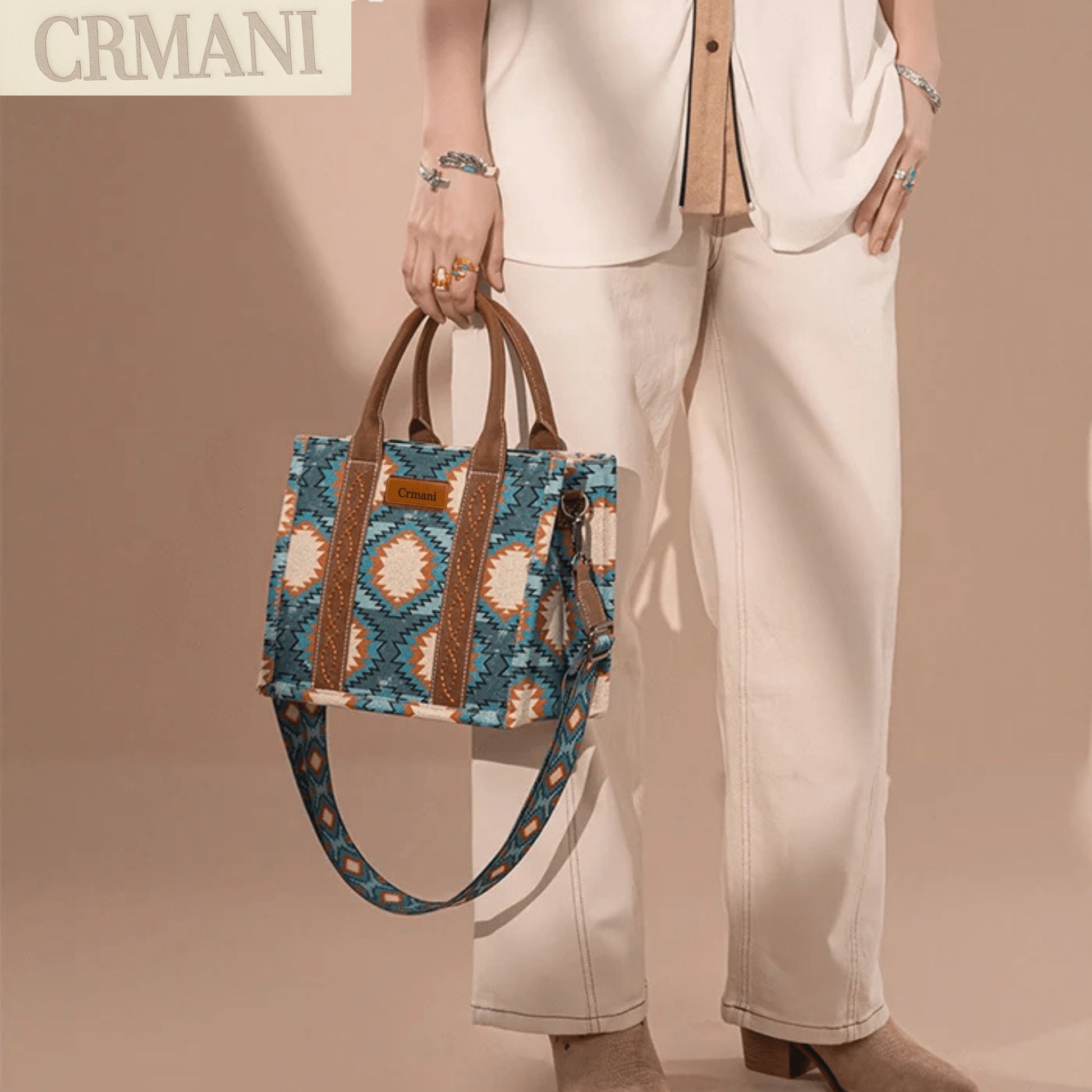 "Crmani Nomad Elegance Tote – The Art of Color - Crmani"
