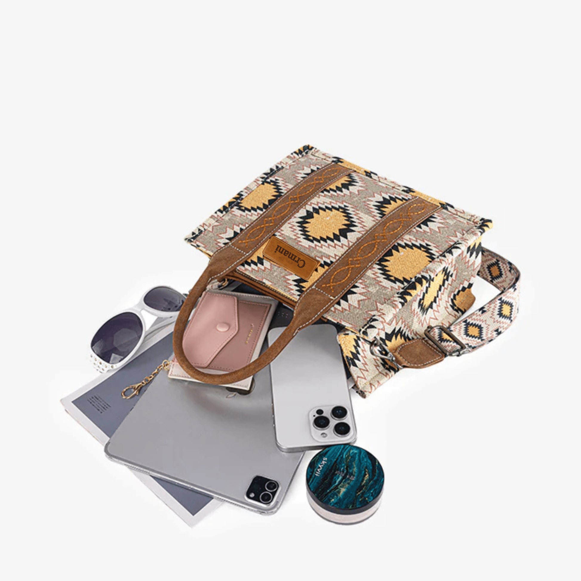 "Crmani Nomad Elegance Tote – The Art of Color - Crmani"