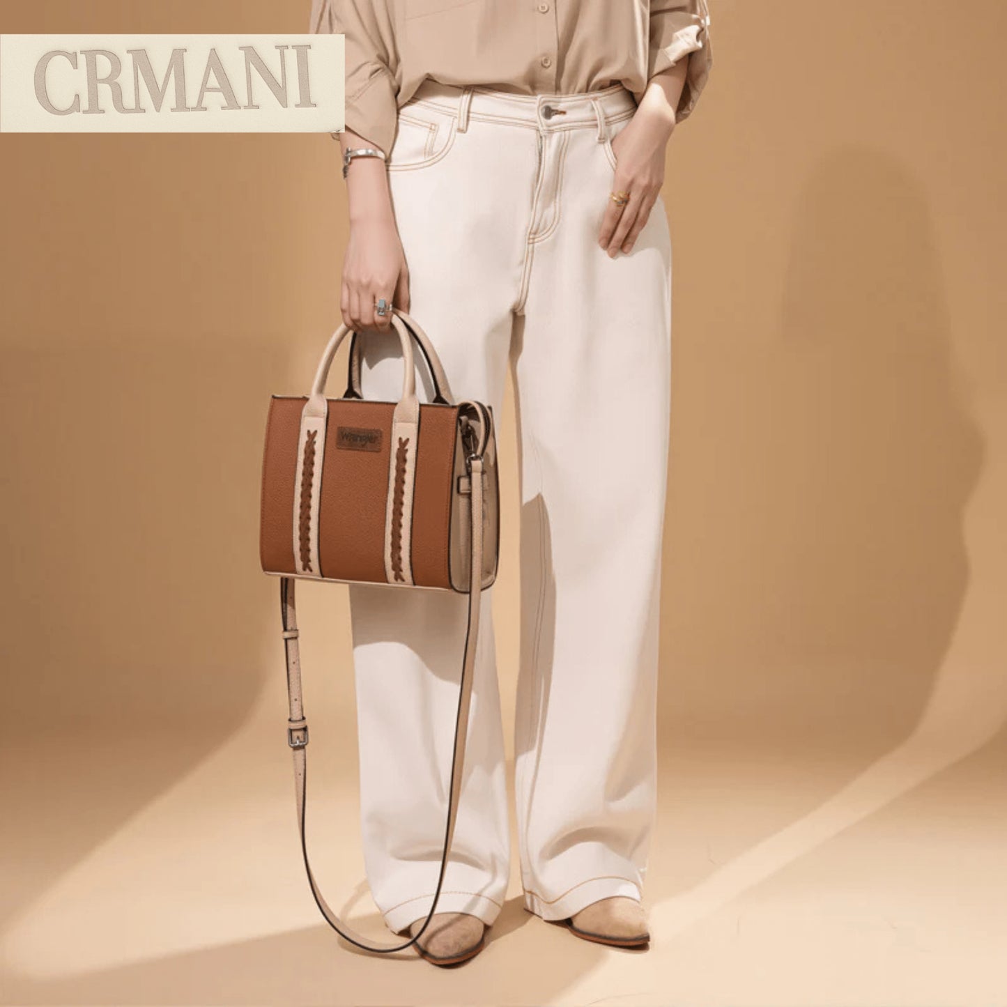 "Crmani Whipstitch Crossbody Tote Bag - Crmani"