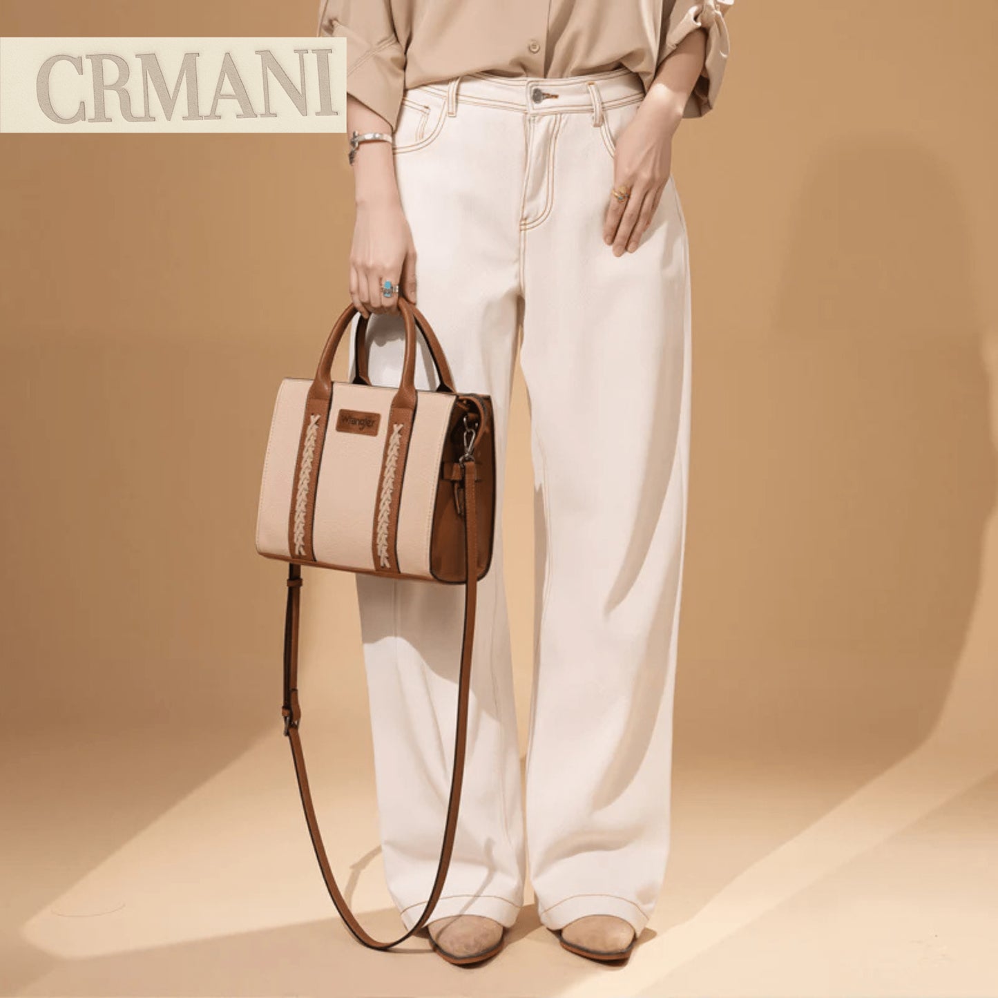 "Crmani Whipstitch Crossbody Tote Bag - Crmani"