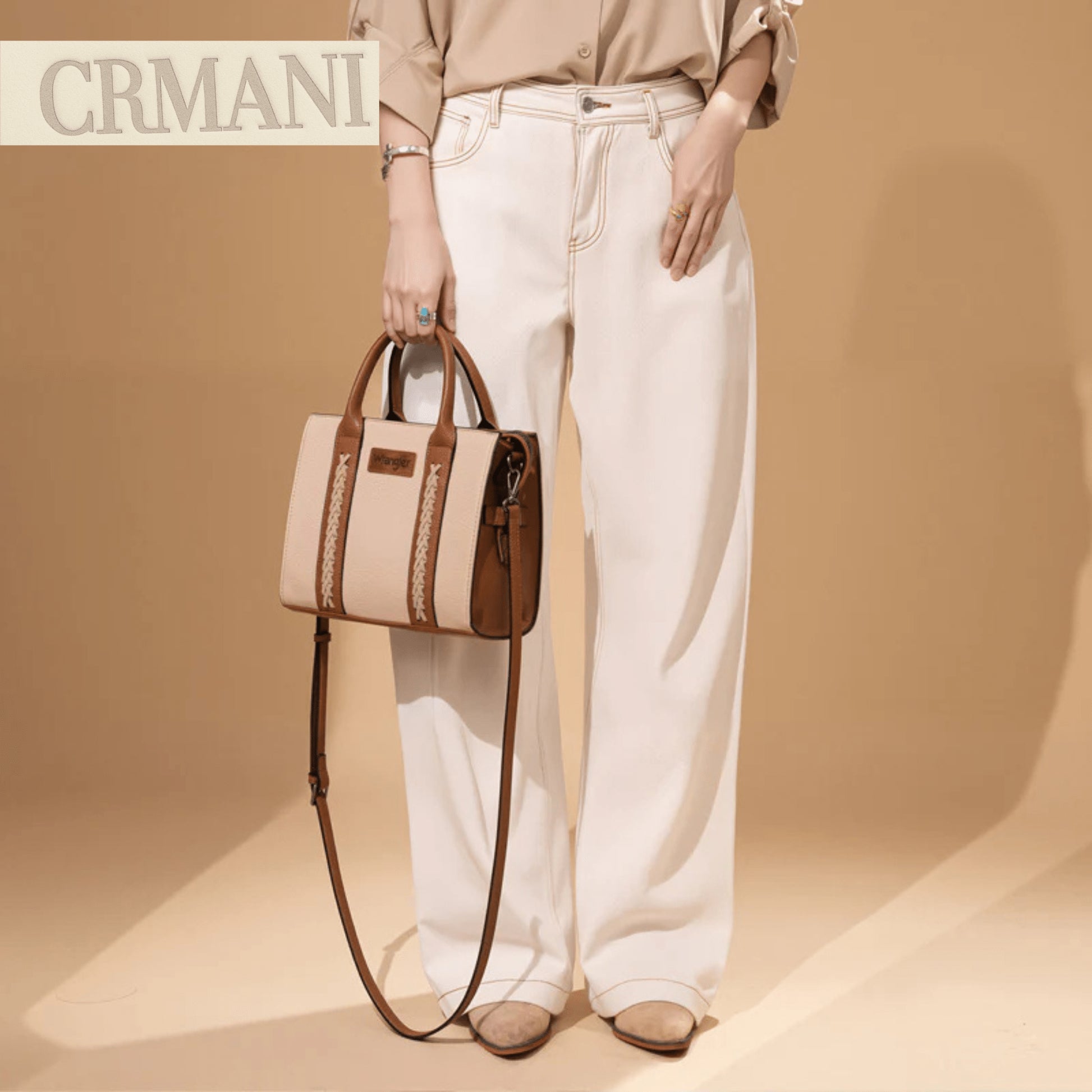"Crmani Whipstitch Crossbody Tote Bag - Crmani"