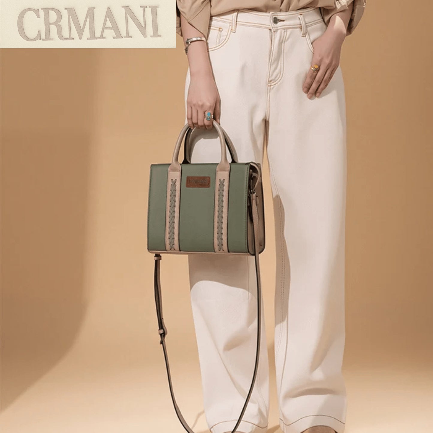 "Crmani Whipstitch Crossbody Tote Bag - Crmani"
