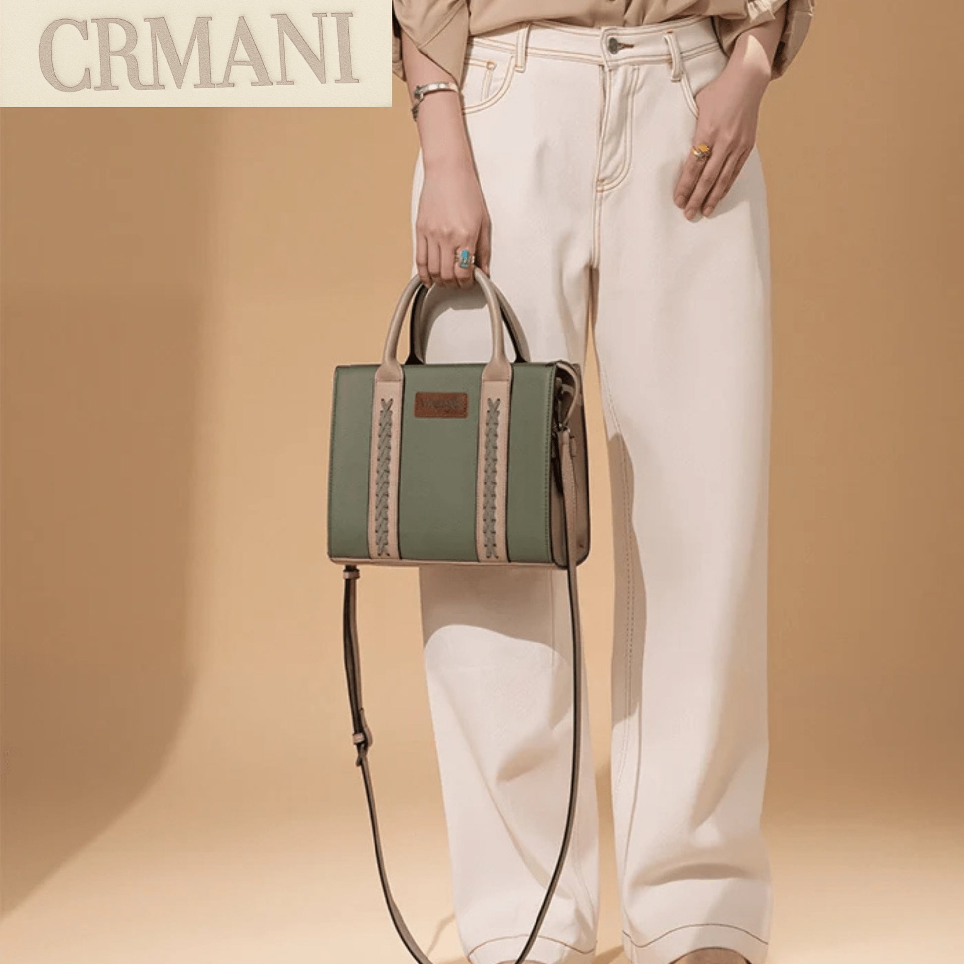 "Crmani Whipstitch Crossbody Tote Bag - Crmani"