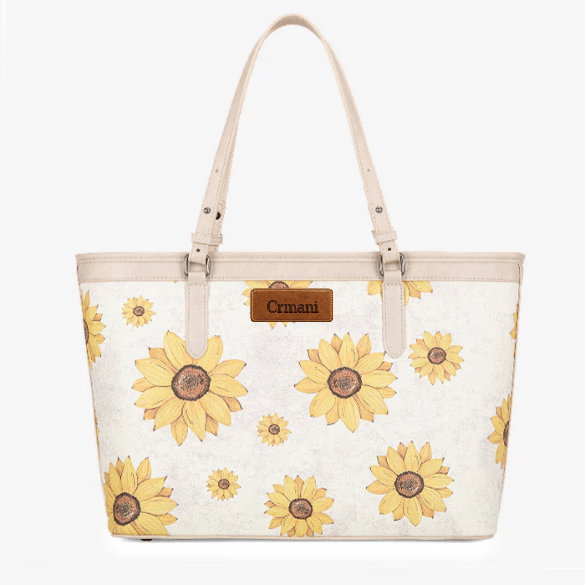 "CRMANI SUNFLOWER PRINT WIDE TOTE BAG - Crmani"