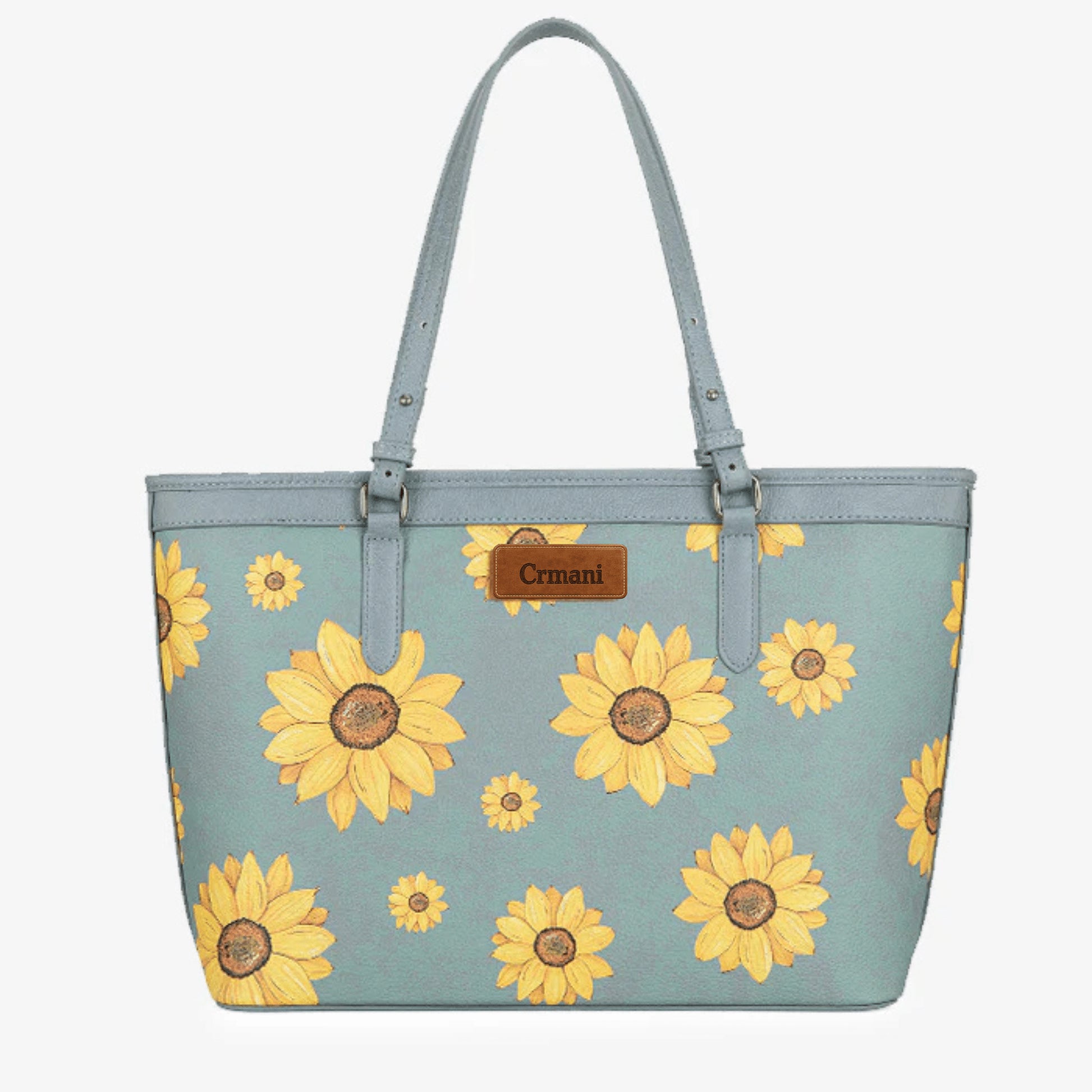 "CRMANI SUNFLOWER PRINT WIDE TOTE BAG - Crmani"